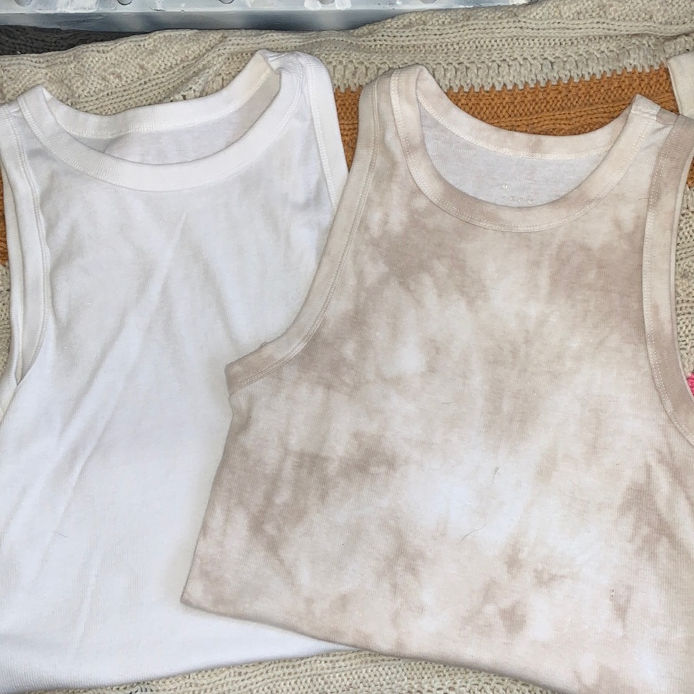 Two high neck tank tops
